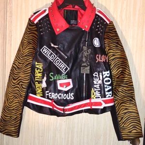 A Robert Phillipe Faux Leather Jacket Sz. XL New With Tag.